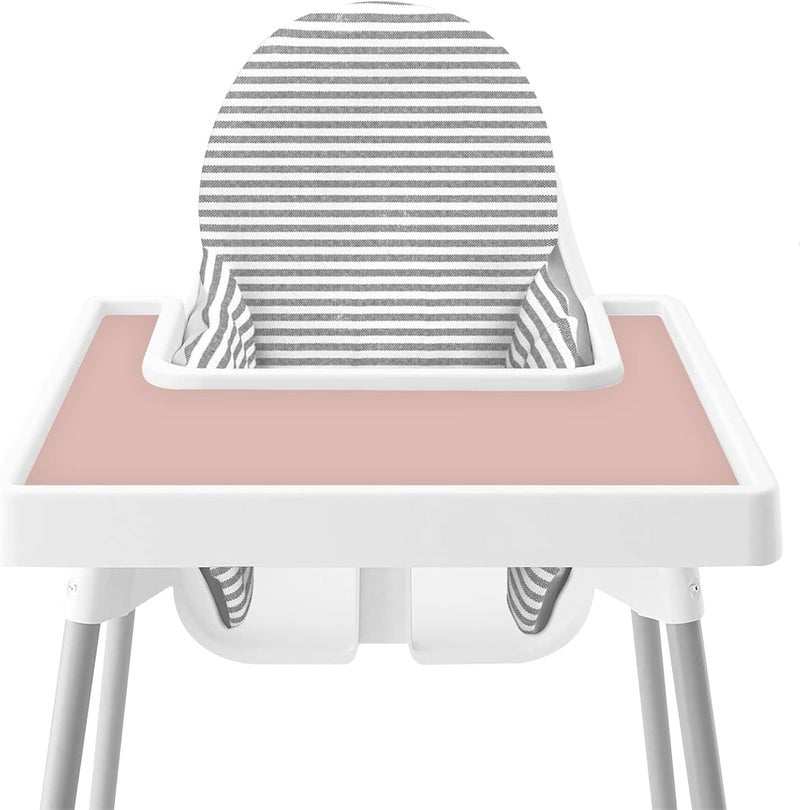 Mintlyfe High Chair Placemat for IKEA Antilop Baby High Chair, Silicone Placemats, High Chair Tray Finger Foods Placemat for Boys and Girls, Babies, Toddlers (Blush) - Image 2